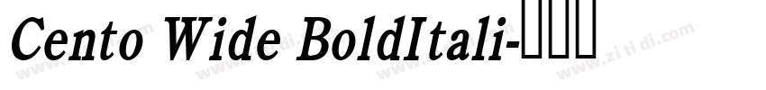 Cento Wide BoldItali字体转换